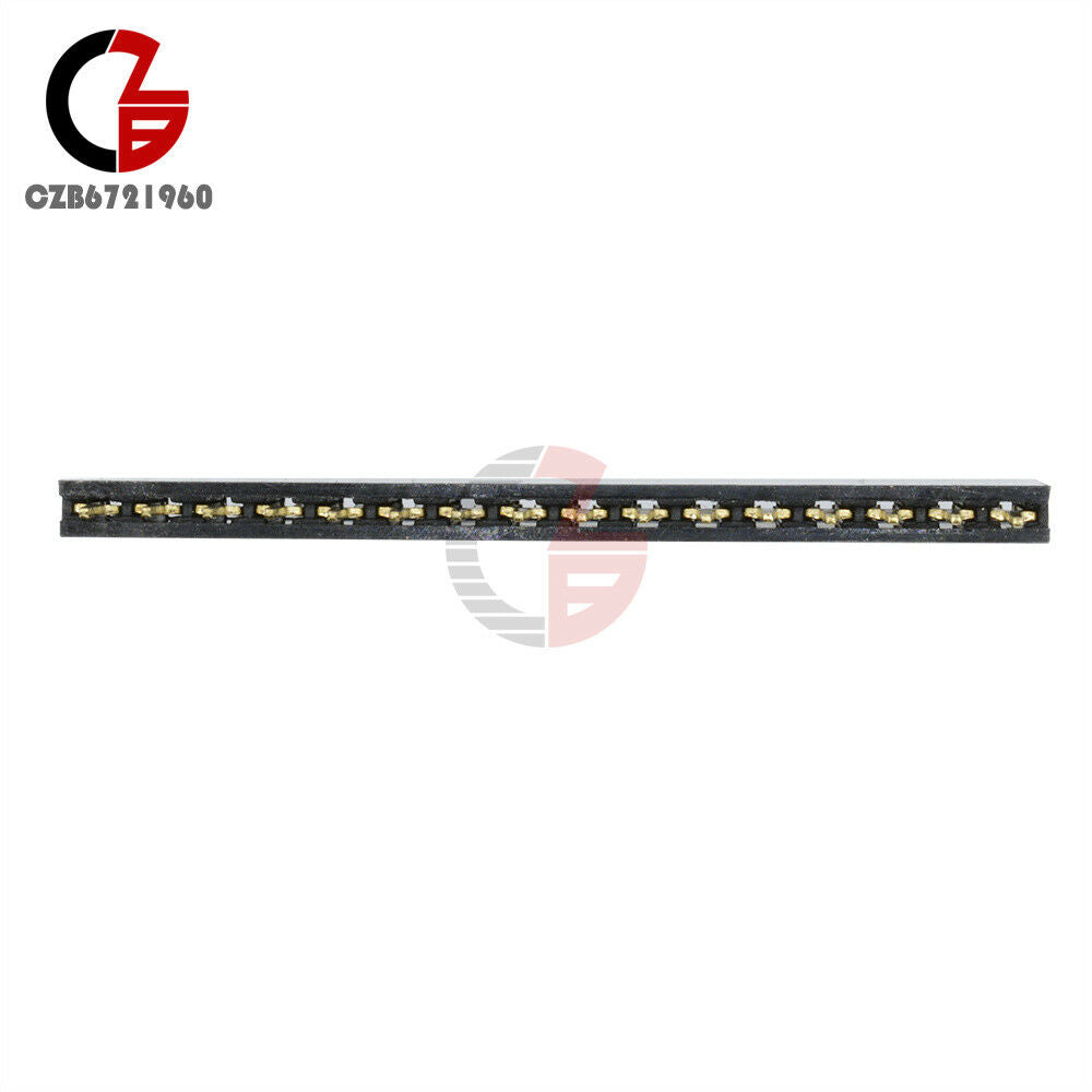 100PCS 1x16 16Pin Header 2.54mm Pitch Single Row Female StraightStrip