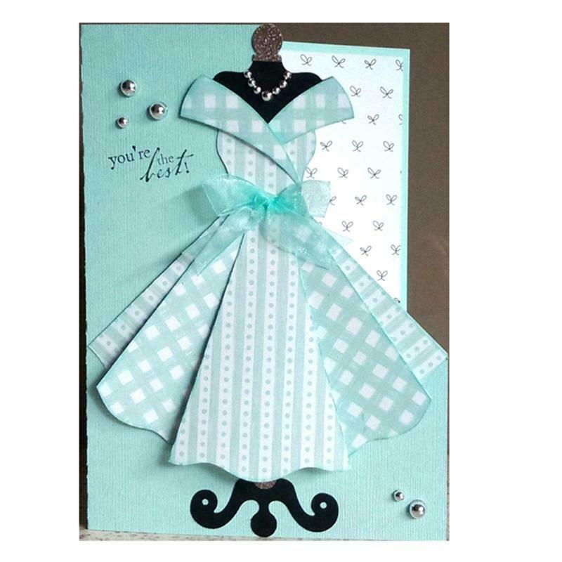 Dress Metal Cutting Dies Stencil DIY Scrapbooking Album Paper Card Template Mold