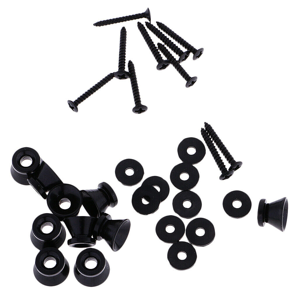 Electric Guitar Strap Locks Button Pins W/ Screw For Ukulele Bass Part 20Pcs
