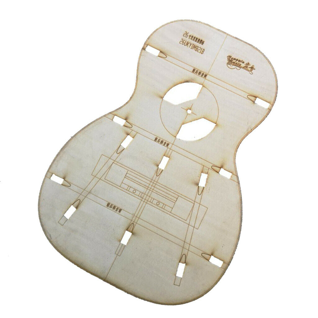 DIY Tenor Ukulele Body Layout Template Premium Guitar Barrel Building Templates