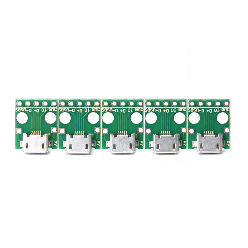 10 Pcs Mini MICRO USB to DIP Adapter 5Pin Female Connector PCB Converter Boa. SJ