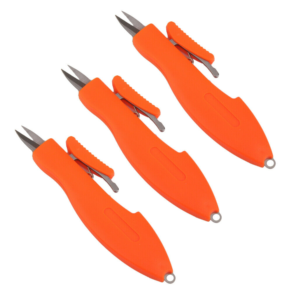3pcs Retractable Fishing Scissor Pliers Hook Remover Line Cutter Hook Tool