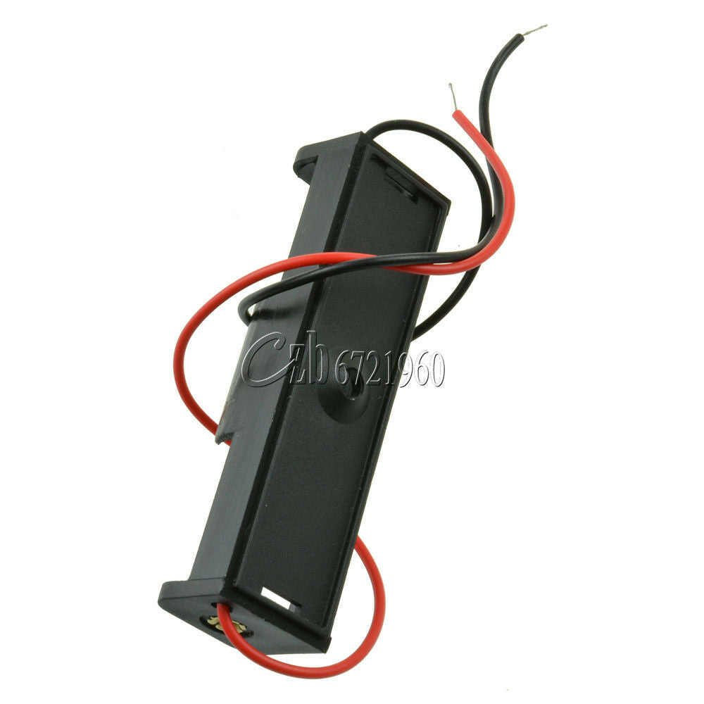 10PCS Plastic Battery Case Storage Box Holder with Wire Leads for AA 1.5V 2A