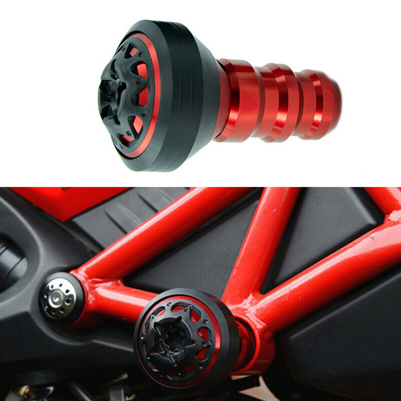 2X CNC Motorcycle 10MM Screw Protection Rod Frame Engine Anti-falling Slider Cap