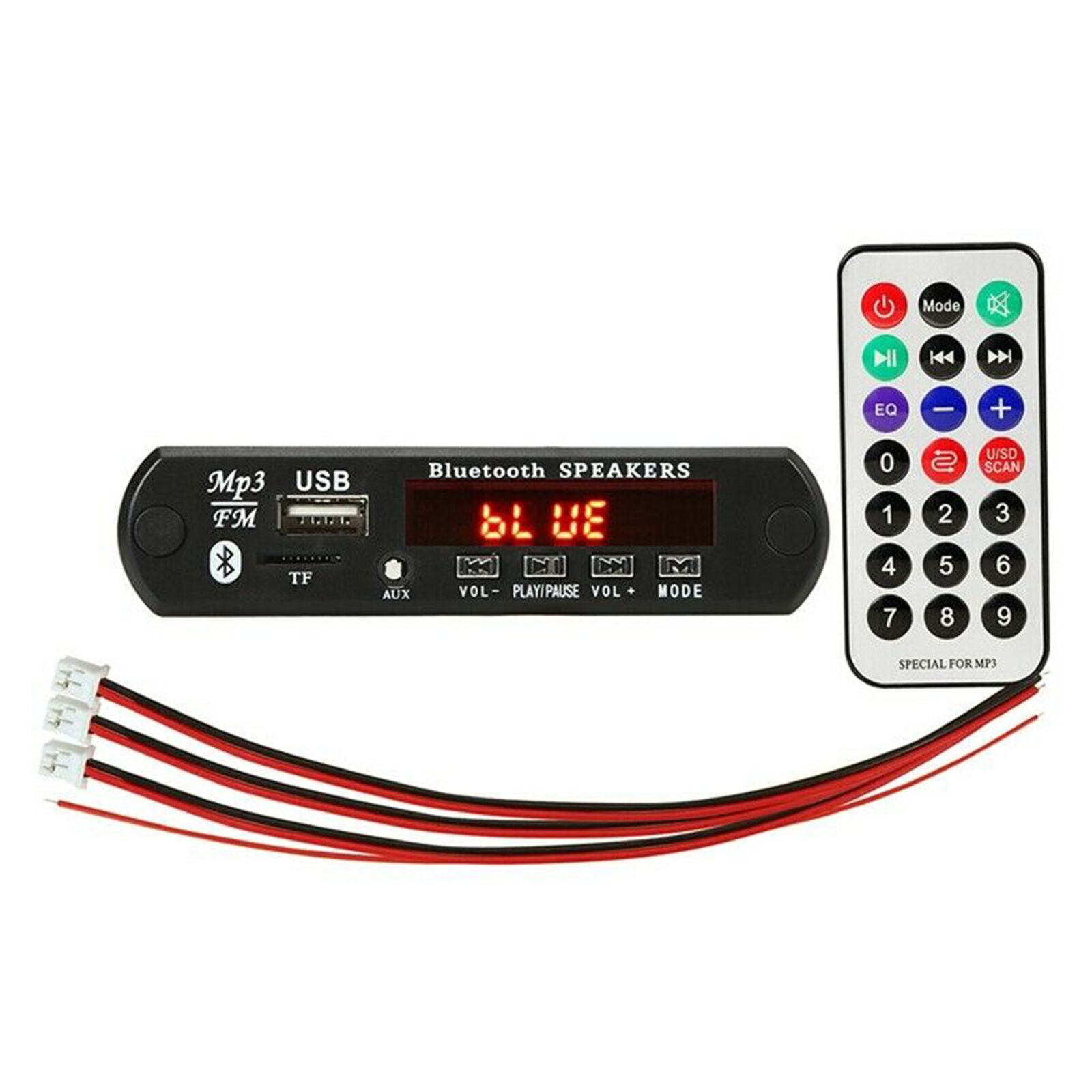 Bluetooth 5.0 MP3 Decoder Board DC 12V 25W X2 Car FM Radio Module Support