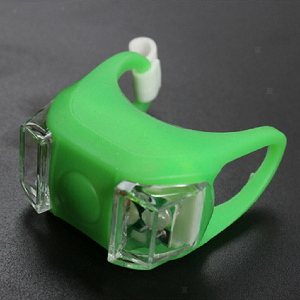 3 Pieces Bicycle Light 2-LED Bike Headlight Taillight Saddle Lamp Flashlight