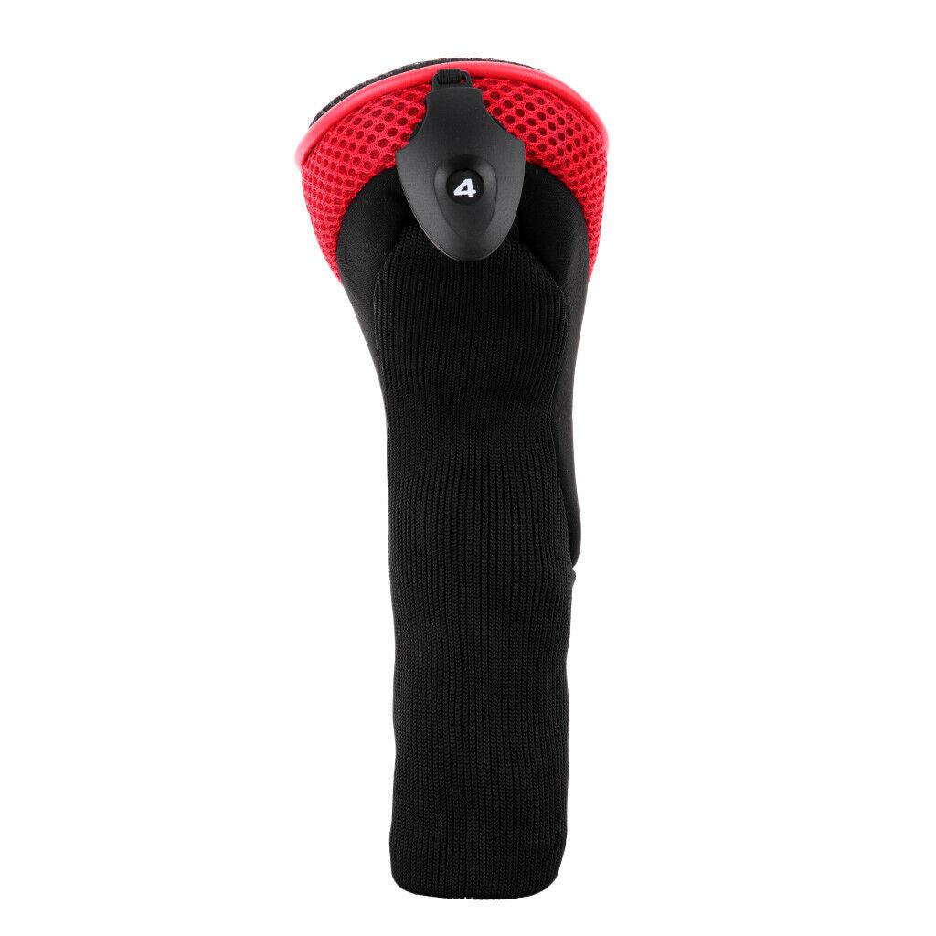 3Pcs Utility Hybrid Golf Club Head Cover Long Neck Headcovers with