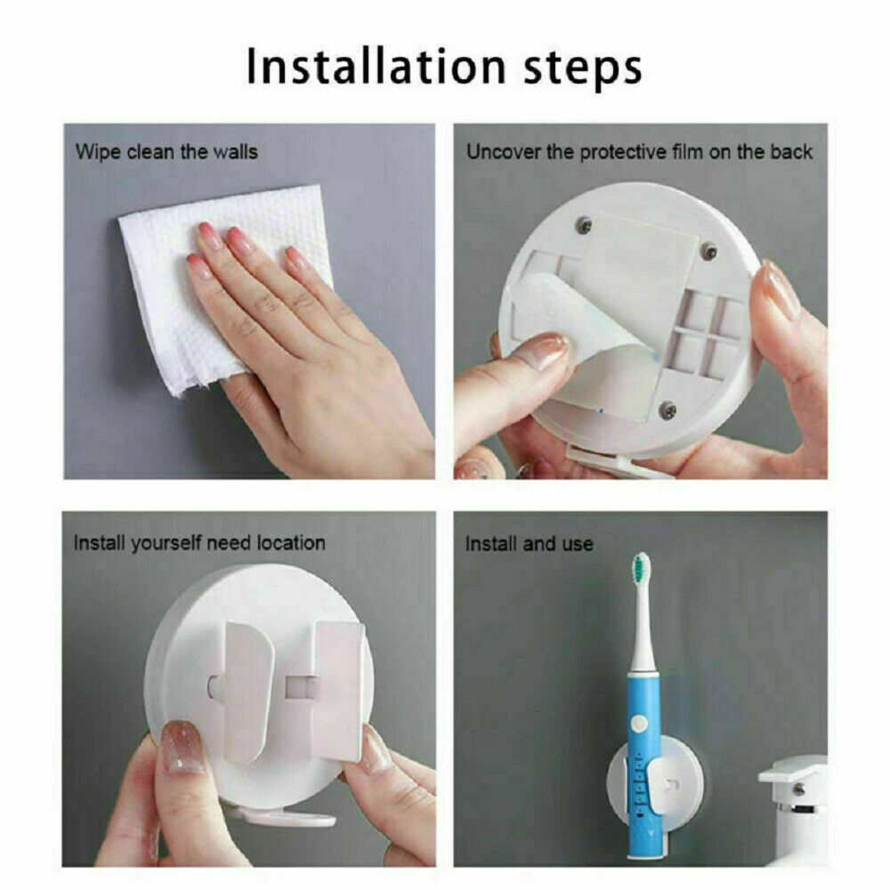 Anti-slip Wall Mounted Electric Toothbrush Stand Release Gravity Holder Bathroom