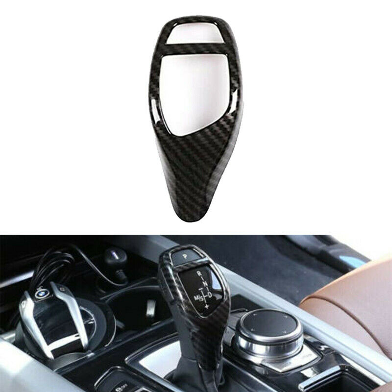 For BMW F30 F20 F10 F15 X5 X3 2013-2018 Carbon Fiber Gear Shift Knob Cover Trim