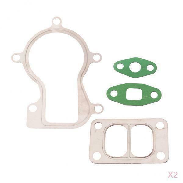 2x Stainless Steel Turbo Gasket Kit 4 Pcs for  HX35 HX35W TURBO