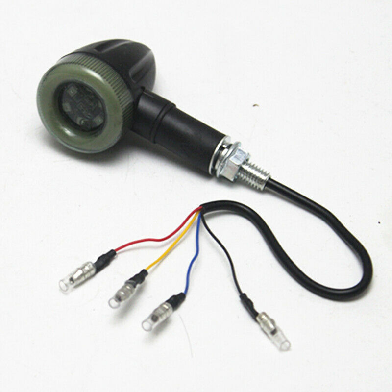 4 PCS Motorcycle Bikes Universal LED Turn Signal Light Retrofit Retro Lamp Red