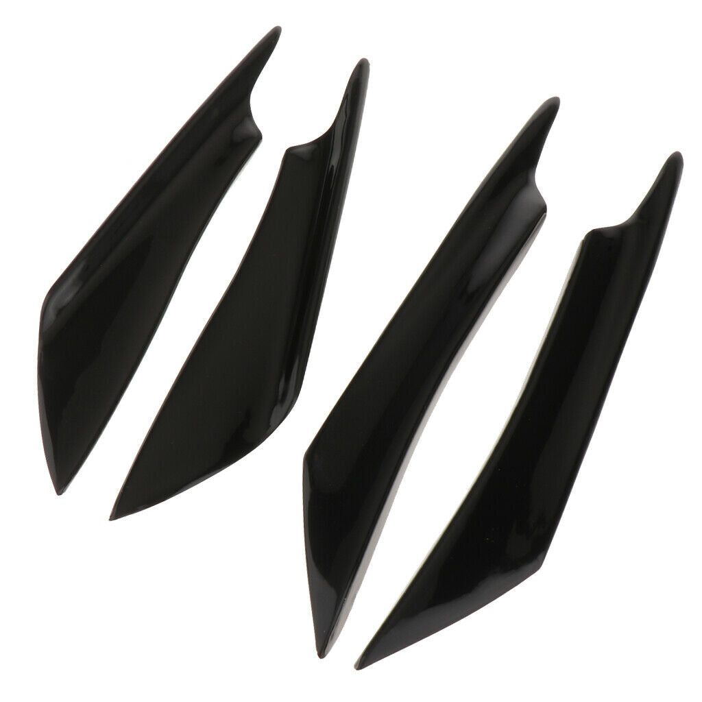 4pcs Universal Car Front Bumper Splitter Fins Body Spoiler Lip Trim Kit