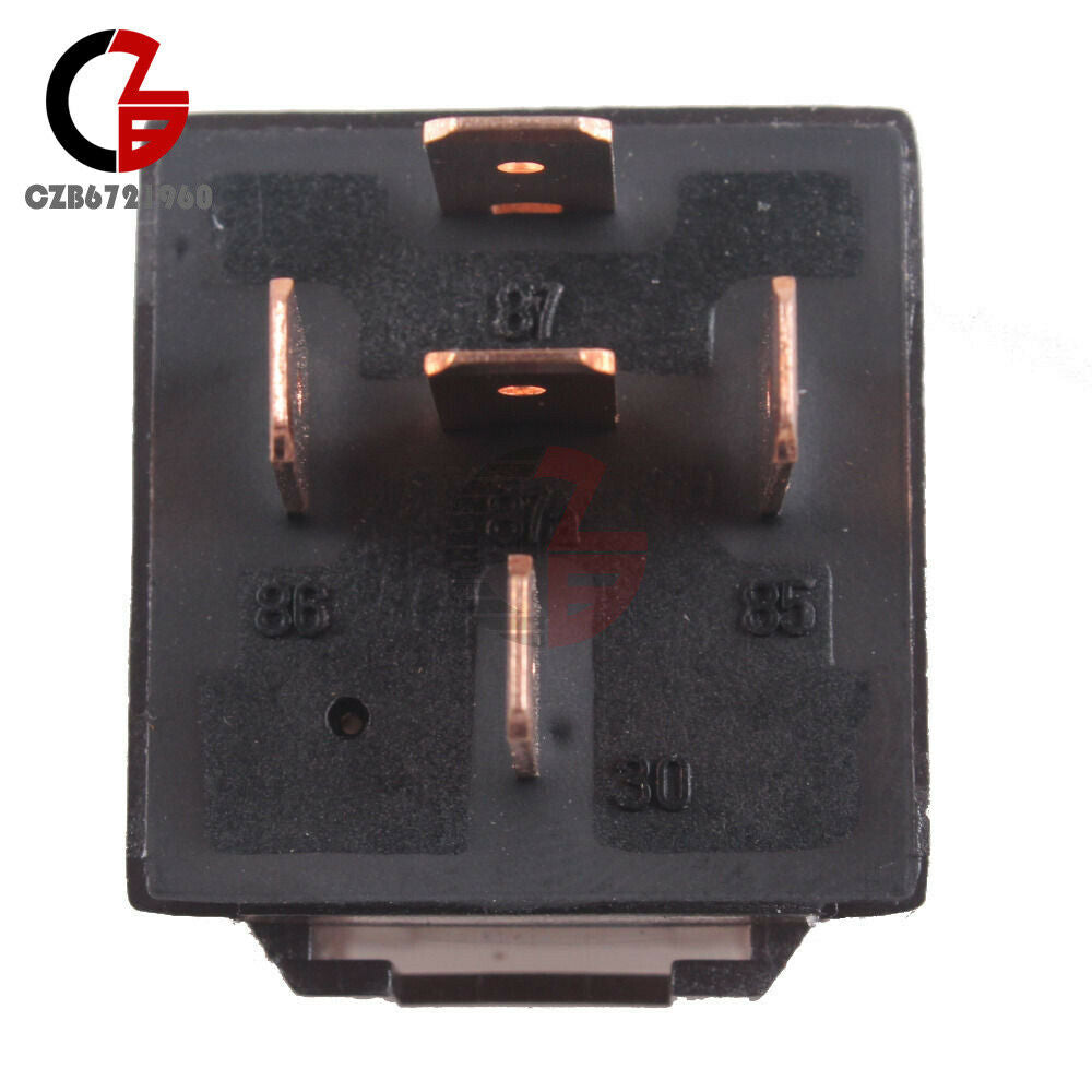 DC 24V 80A 1NO 1NC SPDT Green 5 Pins Indicator Light Truck Car Relay