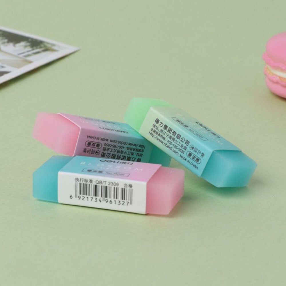 Cute Soft Durable Flexible Cube Colored Pencil Rubber Erasers For School Kids