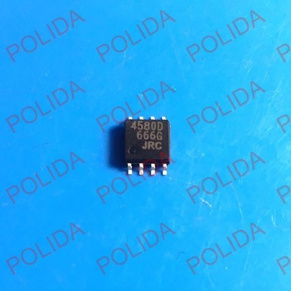 10PCS  IC JRC SOP-8W (DMP-8) NJM4580MD NJM4580D JRC4580D 4580D