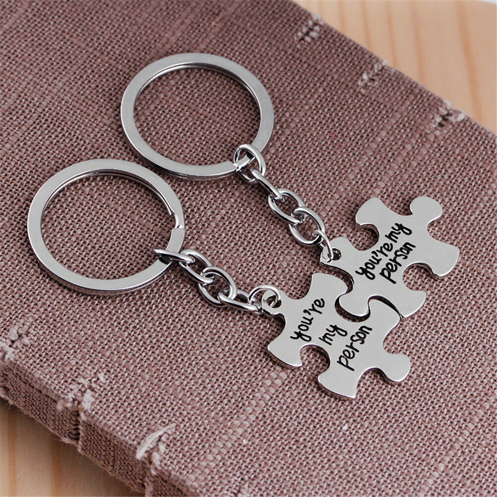 2pcs you are my person keychain letter puzzle key ring creative ke.l8