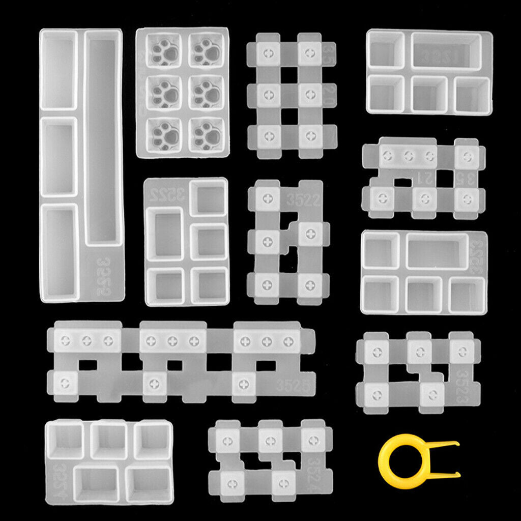 1Sets Manual DIY Mechanical Keyboard Key Cap Silicone Mold UV Crystal Epoxy Mold