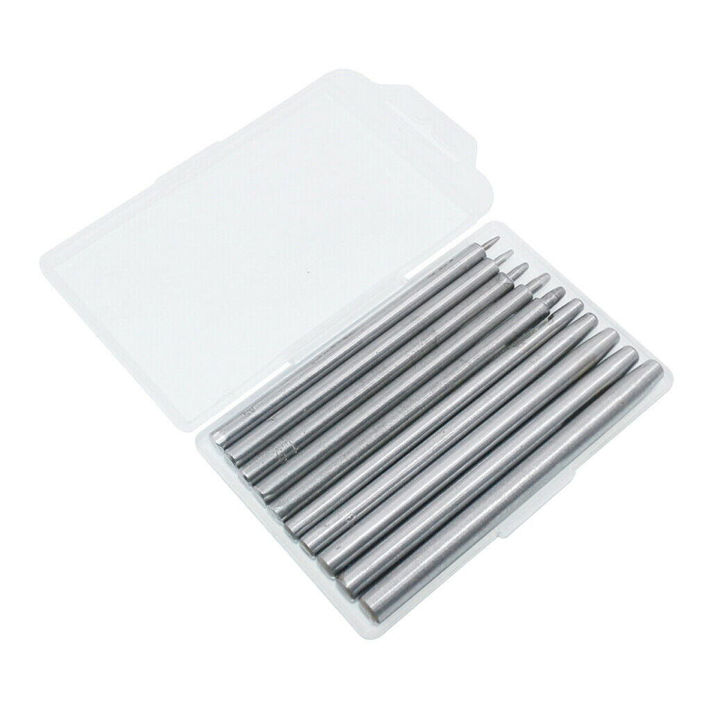 10Pcs Steel Leather Hollow Punch 0.5mm-5mm for Round Hollow Soft Material Tools