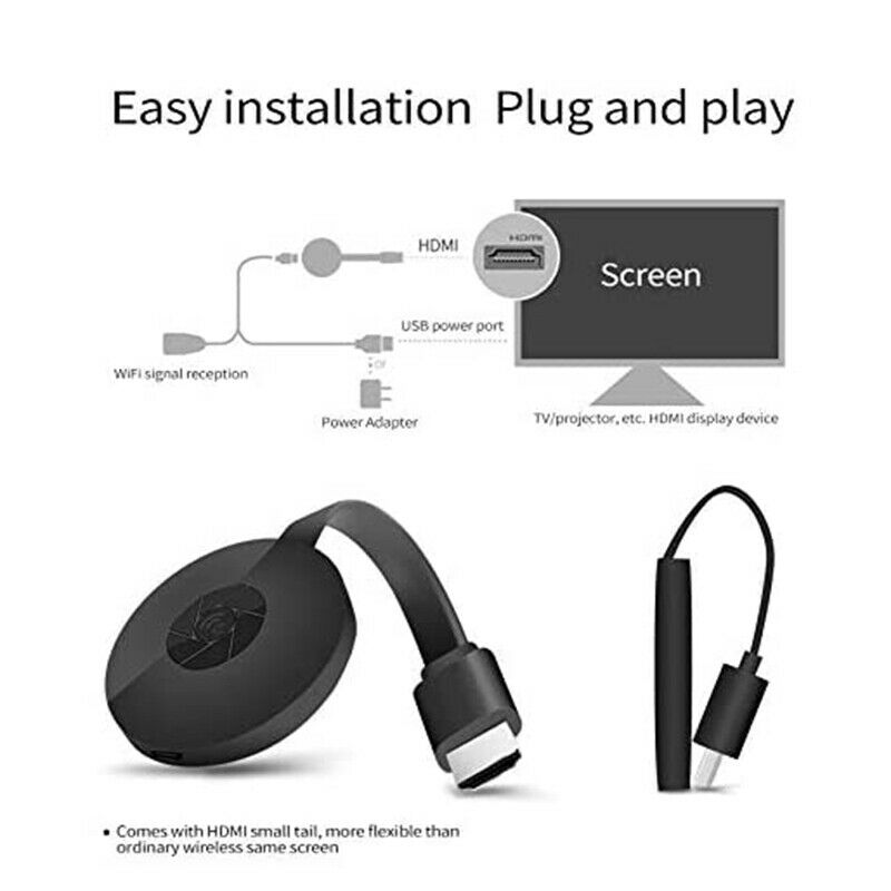 Streaming Sticks, MI-Compatible TV Adapter,WiFi Wireless Display Dongle,1080P W1