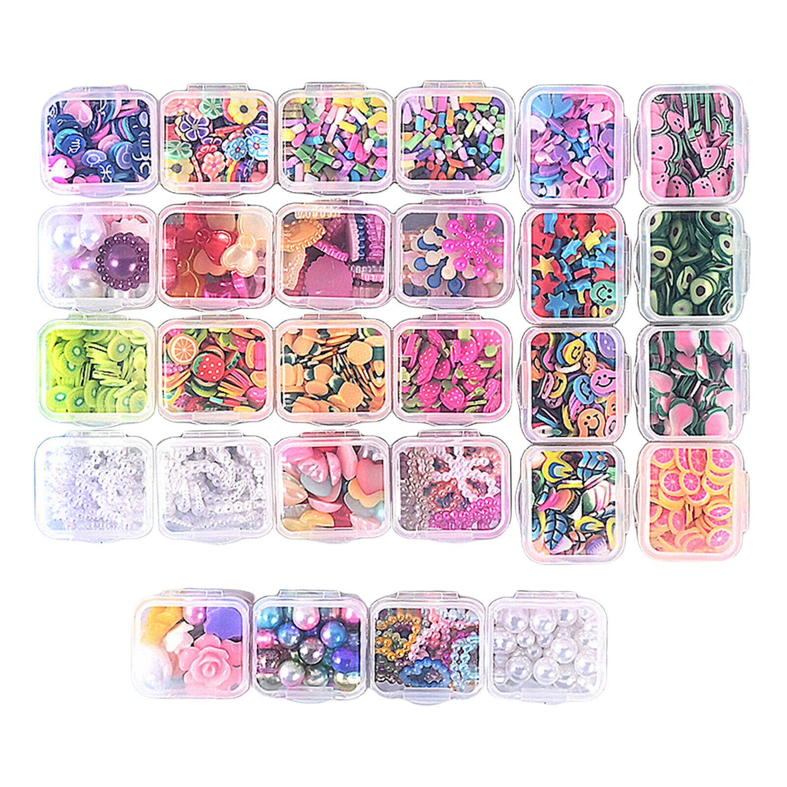 28Pcs Nail Art Charms 28 Different Types Simulation Creamy for Bracelet