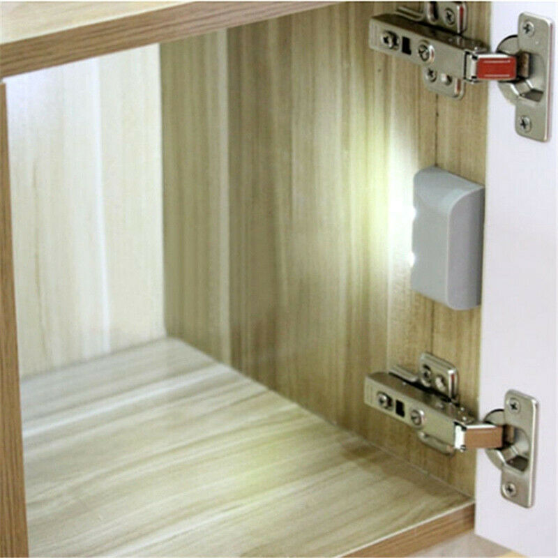 2PCS LED Smart Sensor Light Kitchen Cabinet Closet Cupboard Wardrobe Hinge Lamp