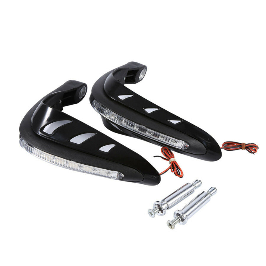 ABS Yellow Indicate LED Light Motorcycle ATV Handlebar Hand Protector Hand Guard