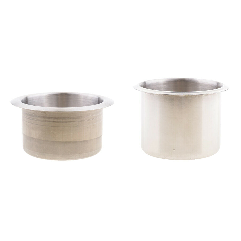 2pcs Recessed Cup Drink Holder for Marine Boat RV Camper 68x55mm/85x55mm