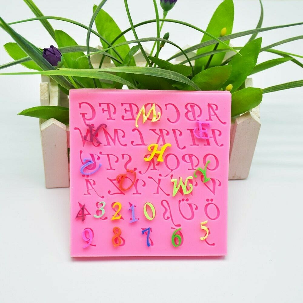 3pcs/set Letter Number Alphabet Silicone Molds Fondant Cake Decorating Tools LIN
