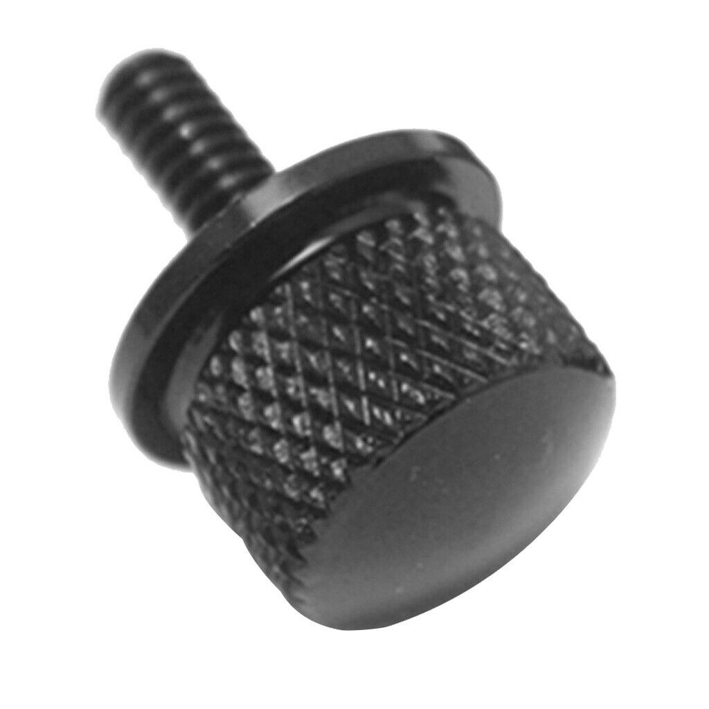 Billet Aluminum Alloy Motorbike Motorcycle 6mm Seat Bolt Screw Top Black