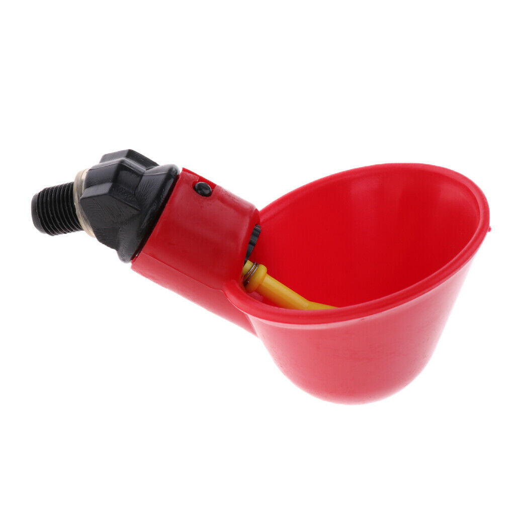 15x Pigeon Drinkers Waterers Plastic Cups for Cage Coop Poultry Supplies Red