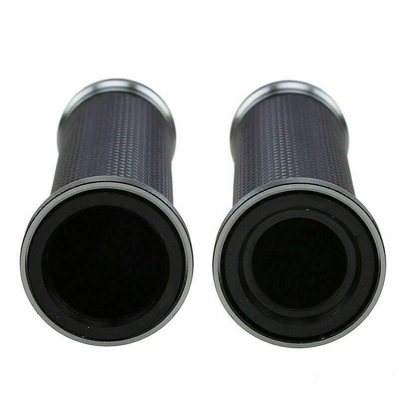 2PC 7/8in Aluminum Alloy 22mm Handlebar Grip with Throttle Tube Twist Motorcycle