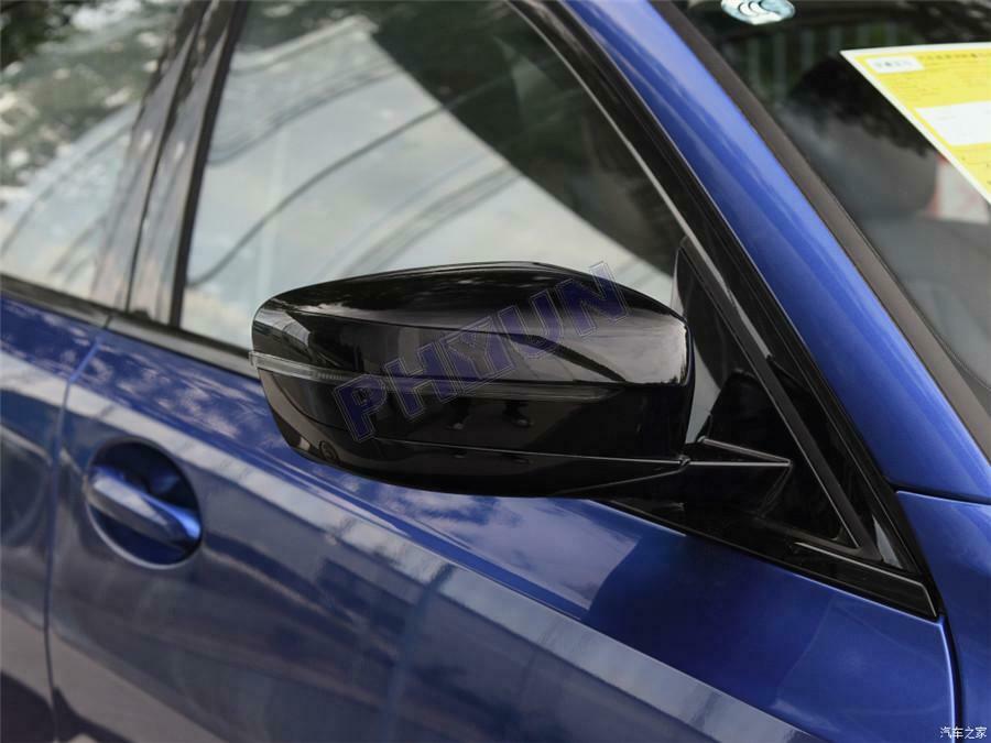 2x Gloss Black Side Mirror Covers For BMW 3 5 7 Series G30 G38 G20 G28 G11 G12