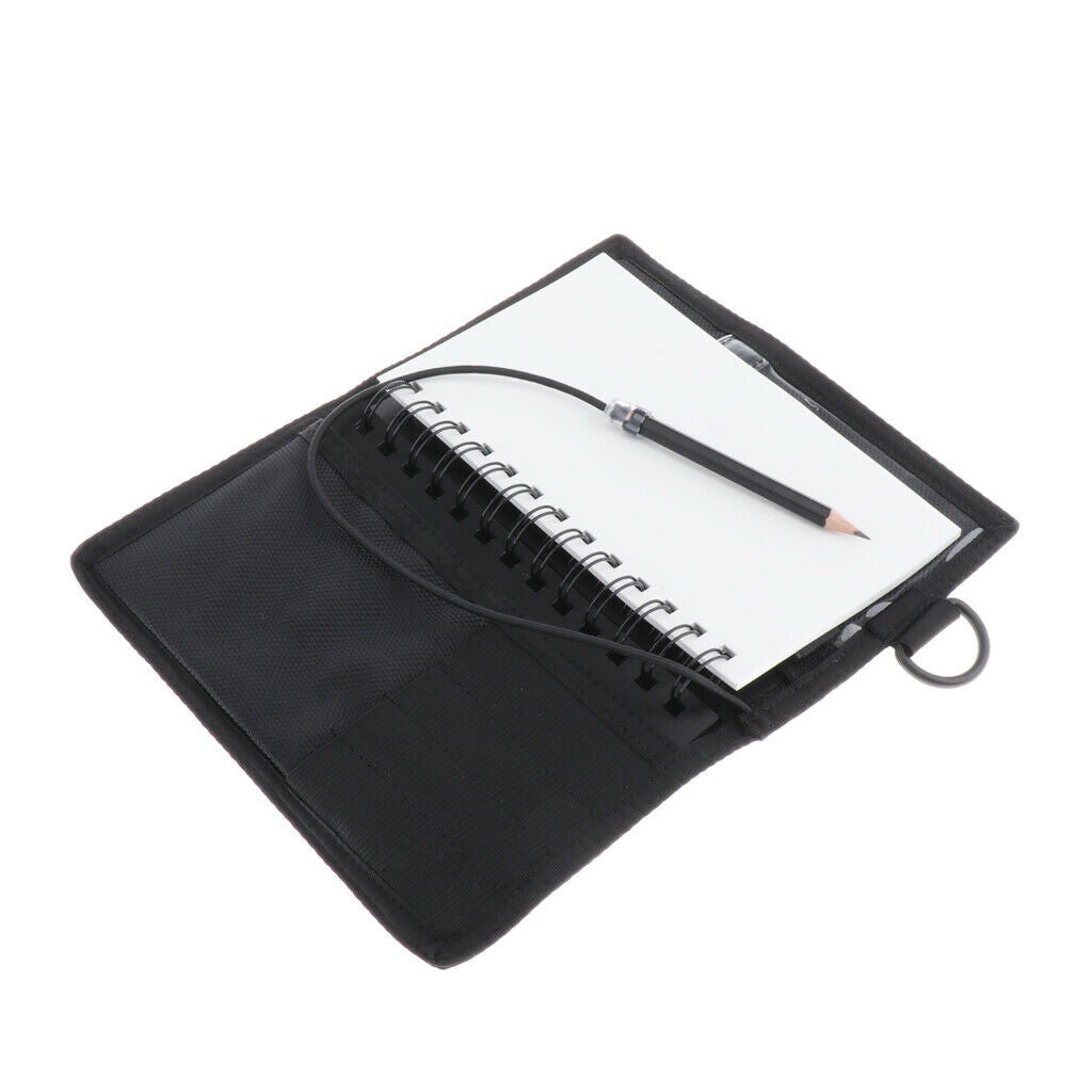 Waterproof Wet Notes Notepad Underwater Notebook with Pencil, Black Cover for