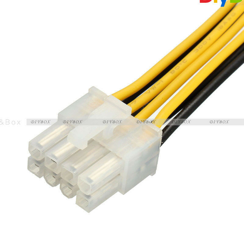 7.8inch 20cm 4 Female pin P4 to 8 Male pin ATX EPS 12v Power Adapter PCIe Cable