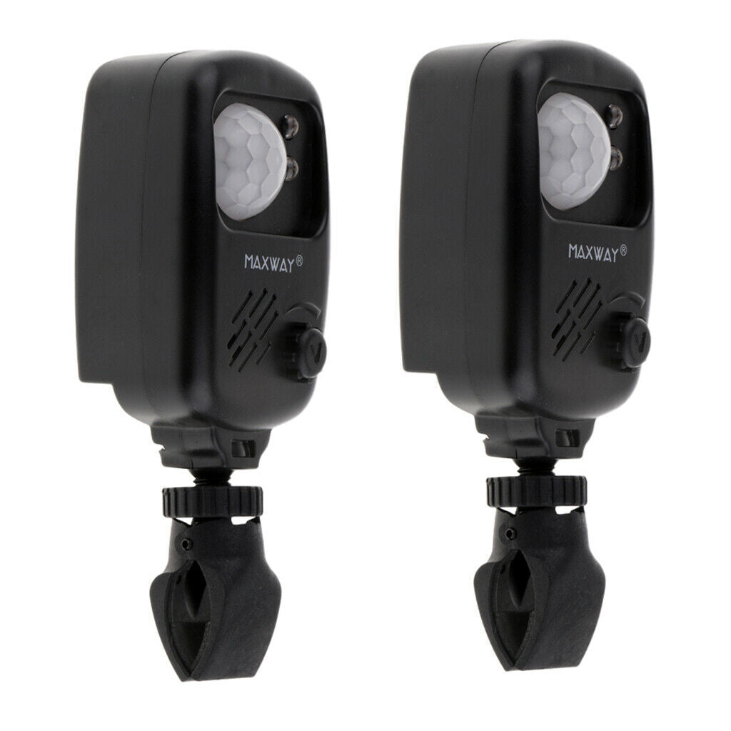 2x Infrared Sensor Wireless Motion Detector Sound Alarm for Fishing Camping