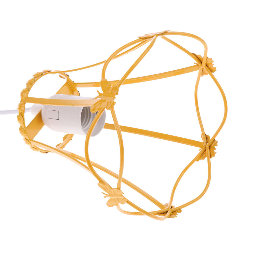 Modern Wrought Iron Wire Frame Ceiling Pendant Light Shade with Decorative