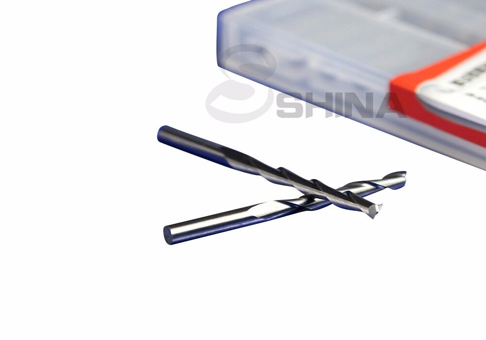 5x 1/8" 3.175 CNC Milling Cutter Two Flutes Tungsten Spiral Router Bits 2*22mm