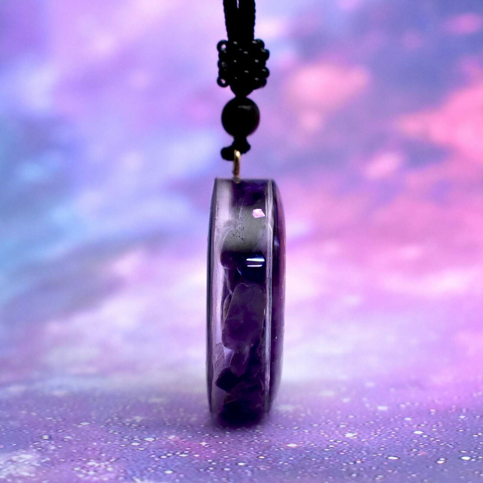 Orgone Pendant Necklace Crystal Jewelry Gift 3.5cm Emotional Men Women