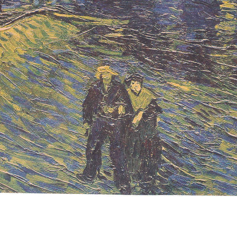 Starry Night on the Rhone River bar retro poster decor painting wall stic.l8