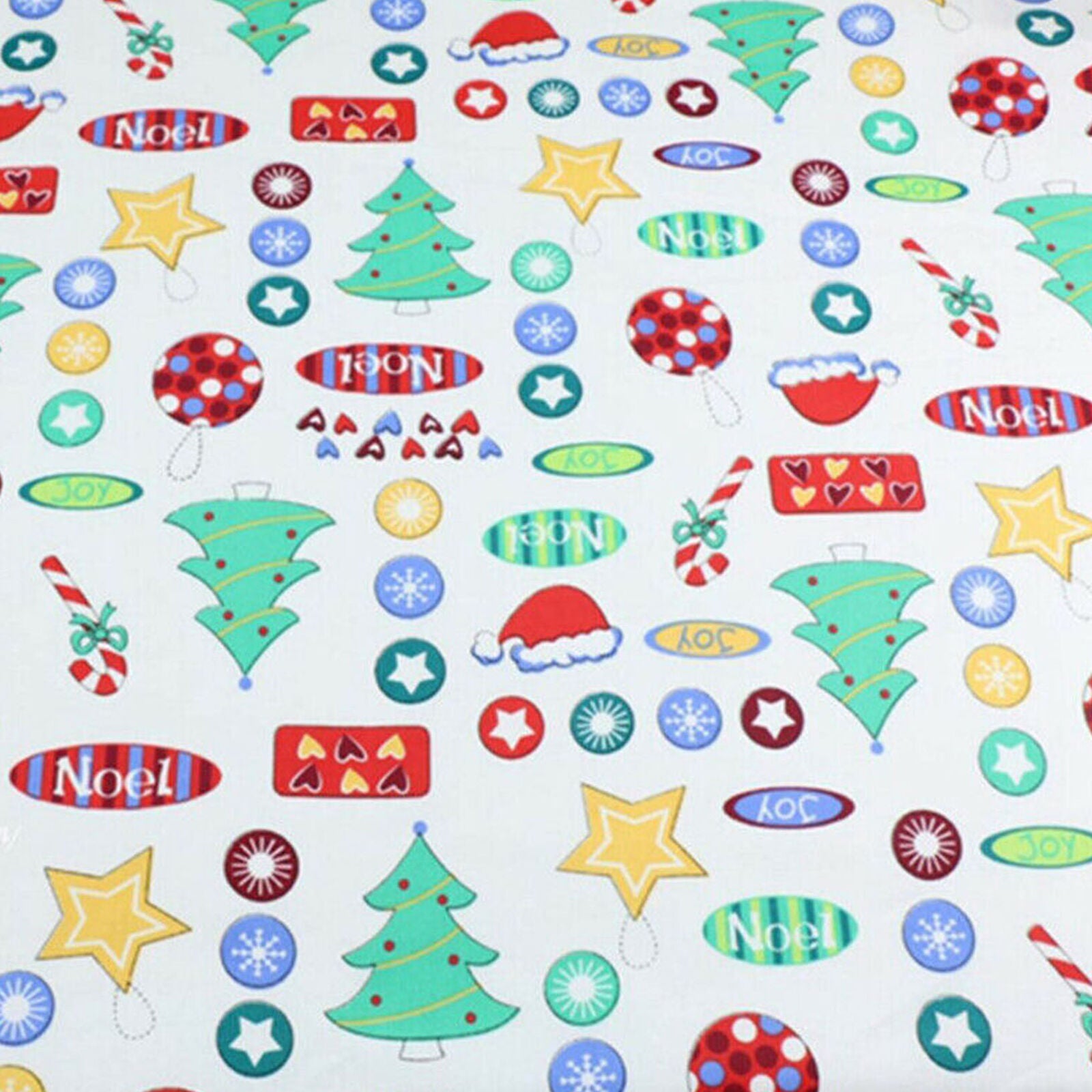 10pcs Christmas Series Printed Cotton Fabric Patchwork Cloth Sewing Craft DIY