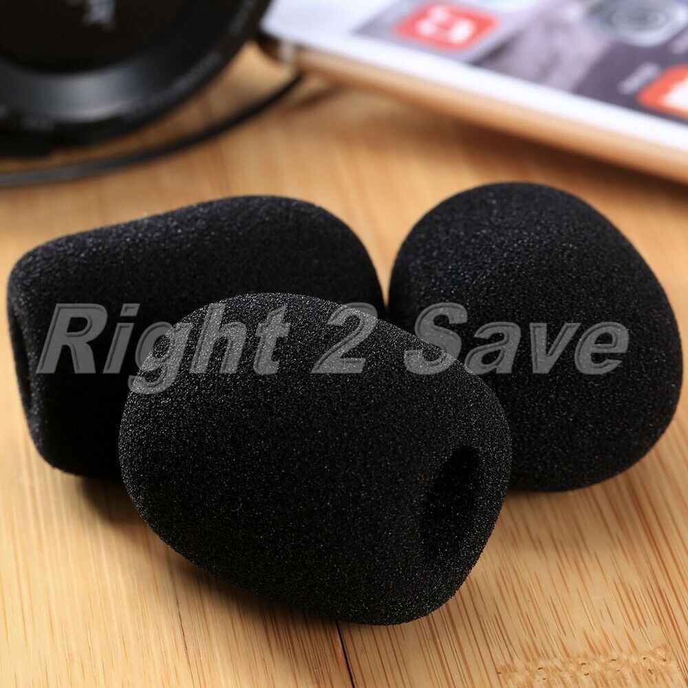 5PCS Black 15mm Dia Stage Mic Microphone Soft Foam Mic Cover 45mm Long