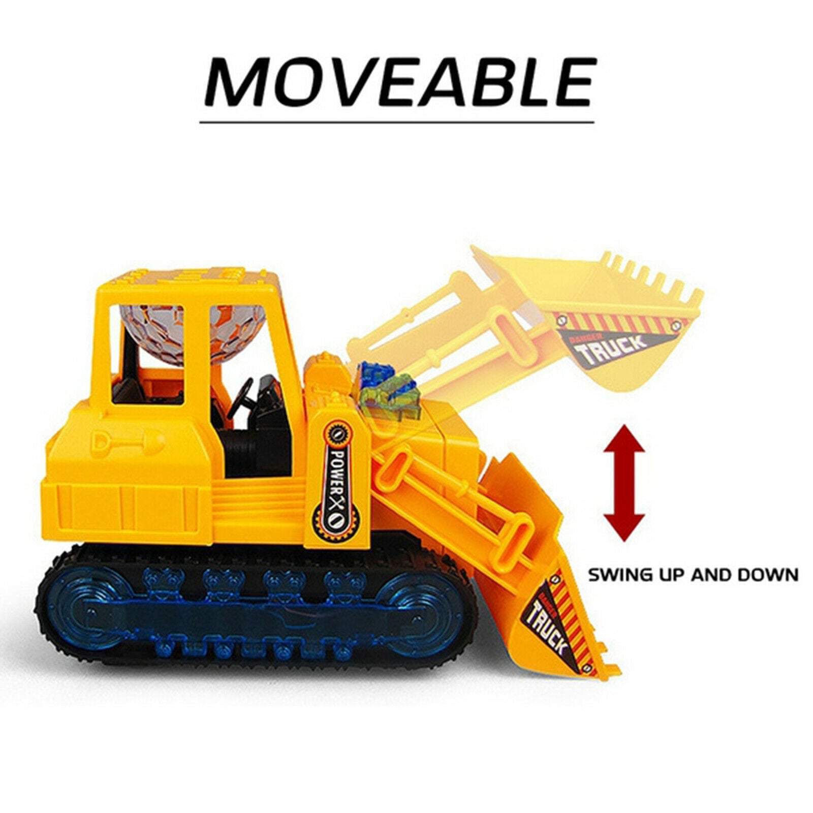 LED Musical Electric Construction Vehicle Bulldozer Truck For Children Aged 3+