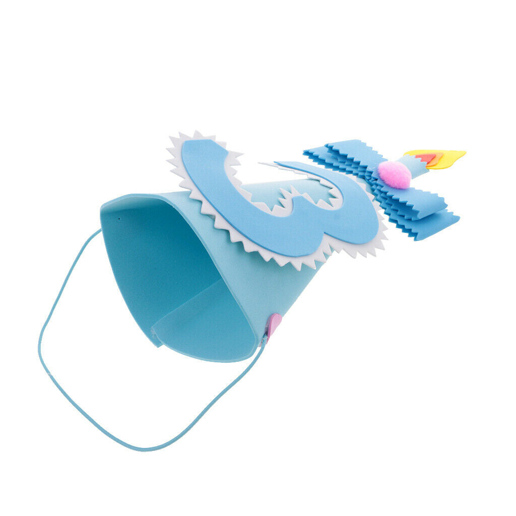 Boys Baby  Birthday Party Cone Hat for Baby Shower Blue 3 Year Old