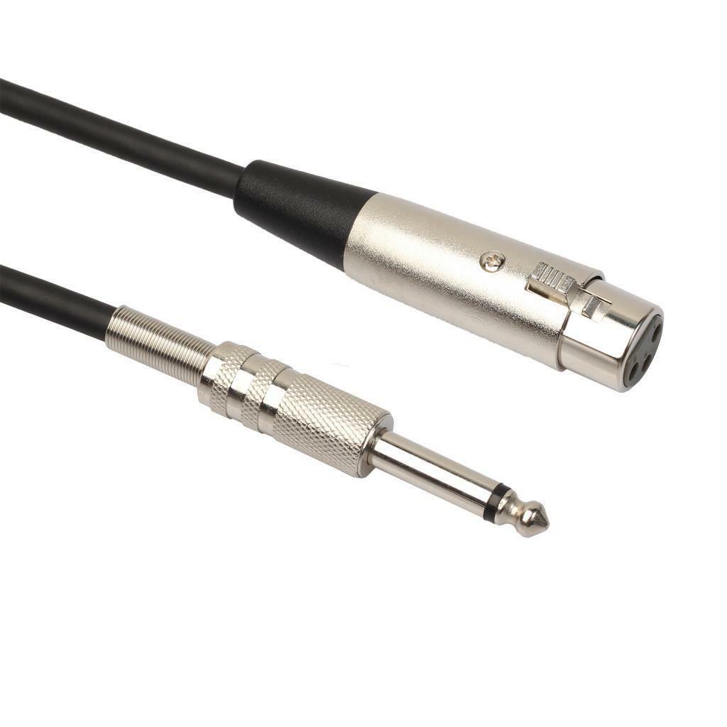 1FT 3-pin XLR Female to 1/4 TRS Male Plug Audio Cable Microphone Mic Adapter