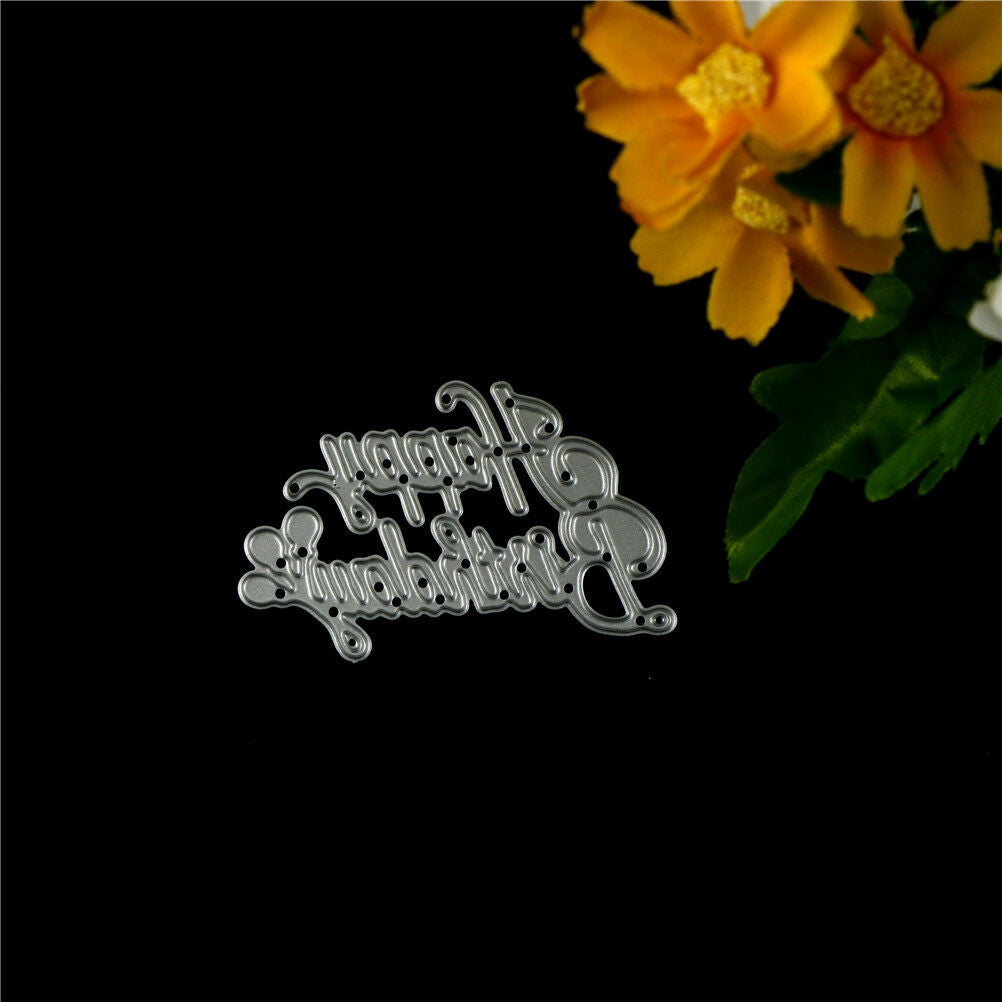 Happy birthday Metal Cutting Dies Stencil  DIY Scrapbook Paper Card Album DF* Qx