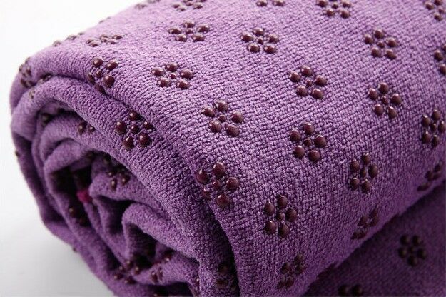 Yoga Towel Non-slip drape Soft Slip Resistant Eco-Friendly Yoga Mat Deep Purple