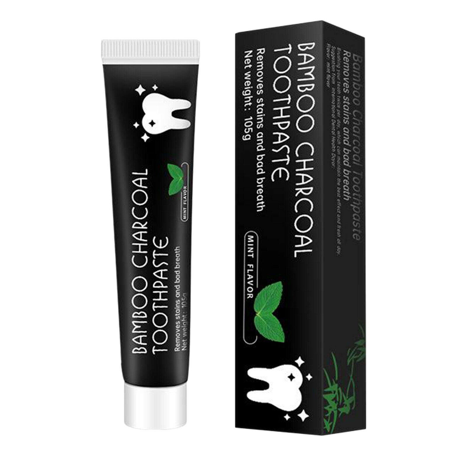 1Pcs Activated Charcoal Whitening Toothpaste Polishes Teeth Freshens Breath
