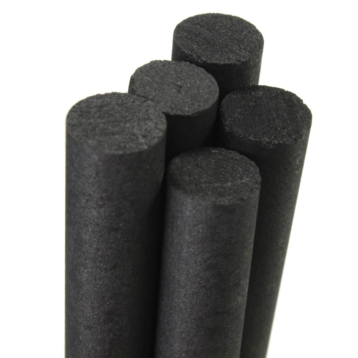 5pcs 99.99% Graphite Electrode Cylinder Rod Black Length 100mm Diameter 10mm