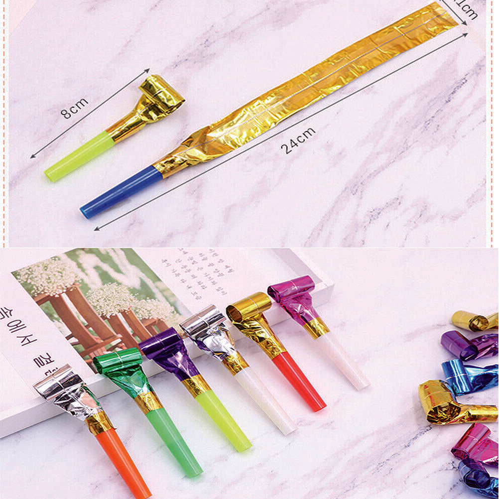 10Pcs Noise Maker Blowout  Whistle Blow Out Party Wedding Favour Bag Fille.l8