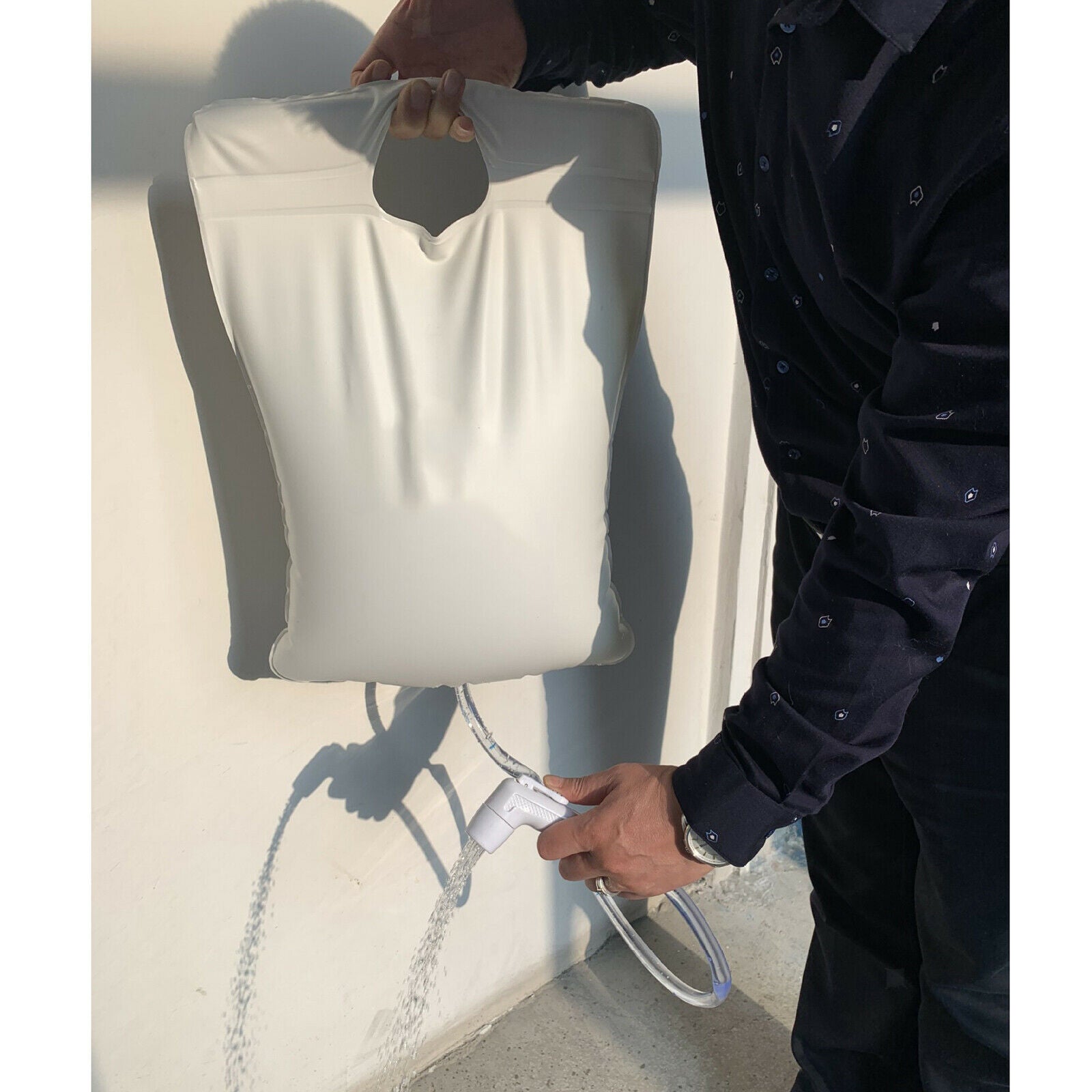 Solar Shower Bag 2.6 gallons 10L Bath Camping Tank Pouch Summer Backpacking
